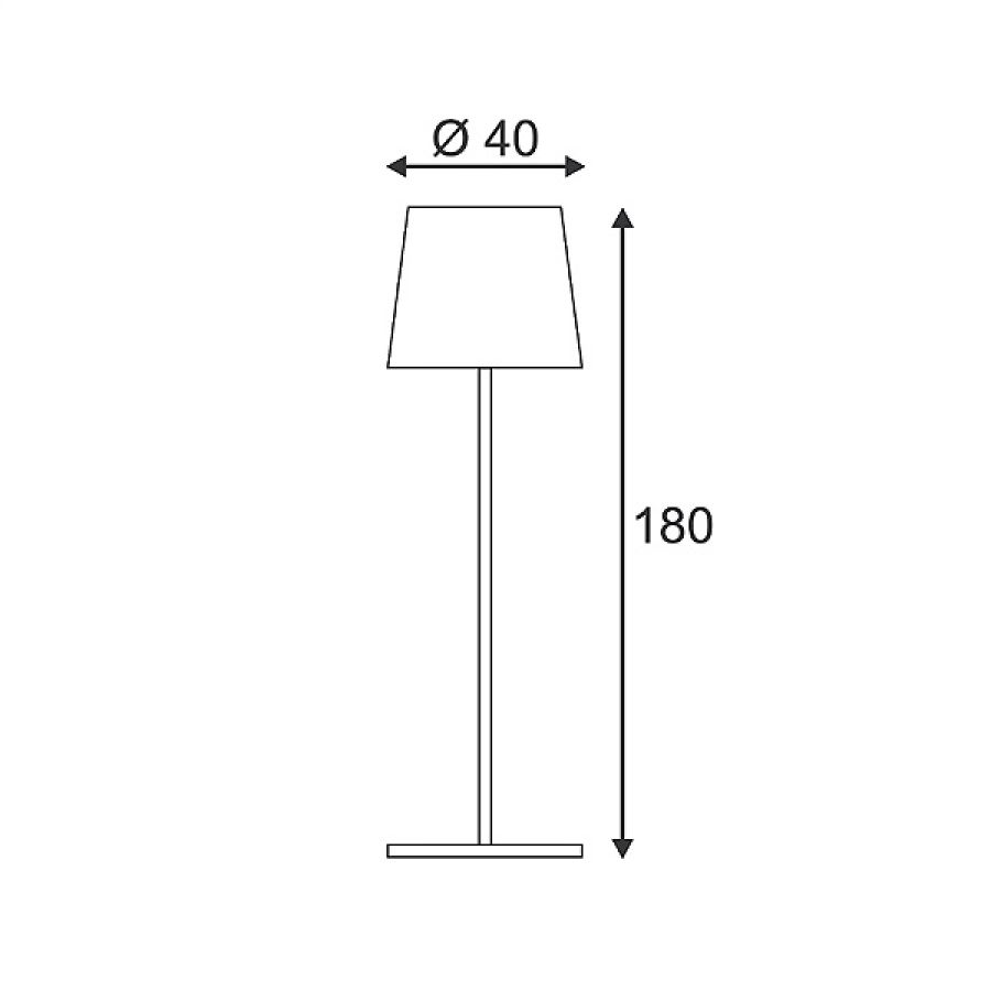 Outdoor floor lamp Adegan H: 180cm
