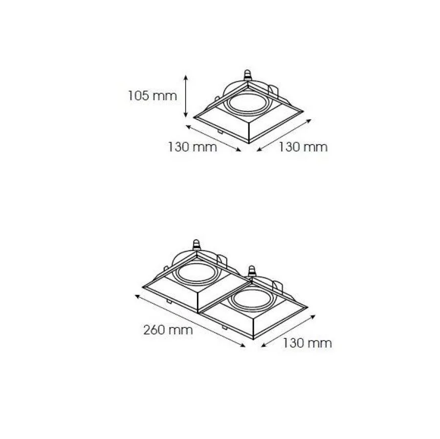 Sula recessed spotlight GU10 white