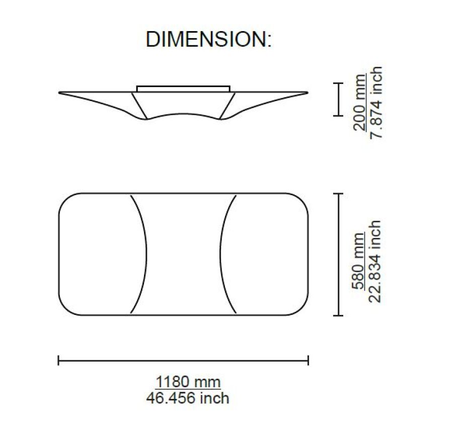Deckenlampe Tanko Lika skizze 118x98cm