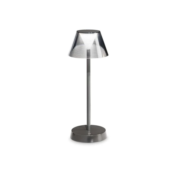 Wireless table lamp in grey
