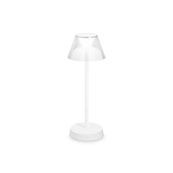 Wireless table lamp in white