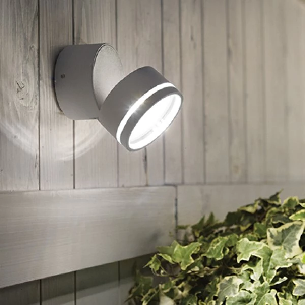 Runder Aussenbereich LED Wand/Deckenstrahler Omega von Ideal Lux