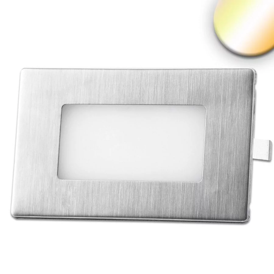 Outdoor LED recessed wall lamp square, IP65