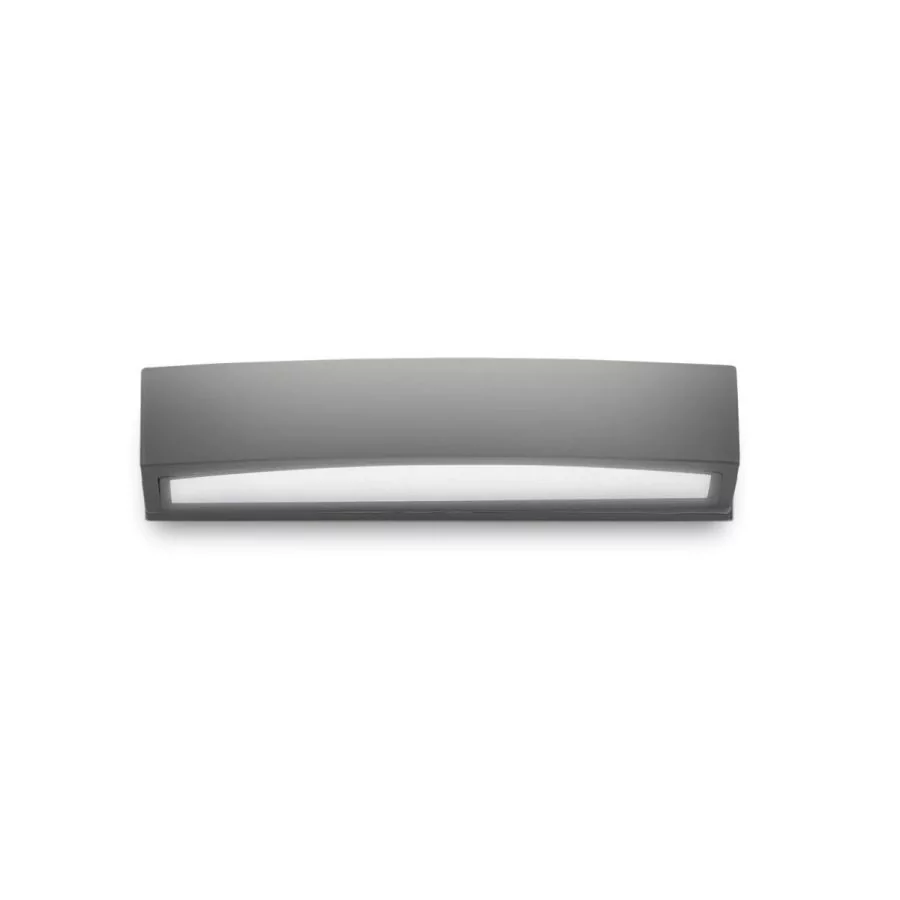 Square outdoor wall light shining upwards and downwards in anthracite, 45 cm long