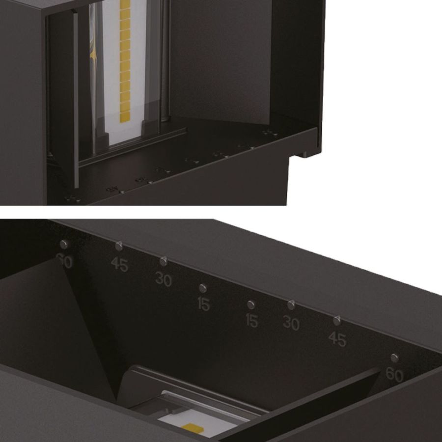 Lichtkegel 15-120° einstellbar