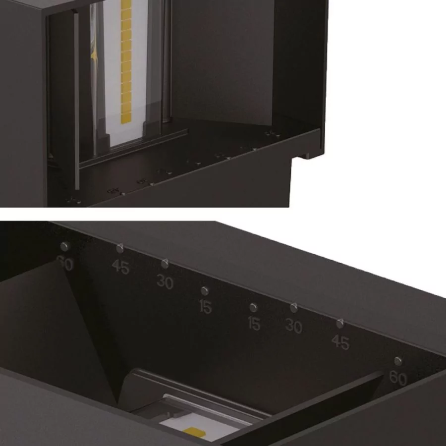 Lichtkegel 15-120° einstellbar