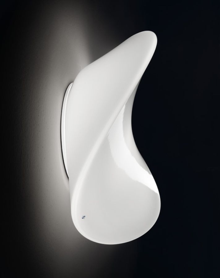Milchglas Wandlampe Balance von Vistosi