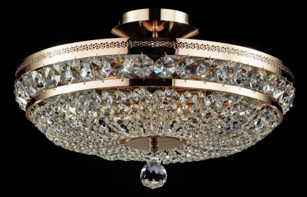 Maytoni Ottilia crystal ceiling lamp gold 43cm