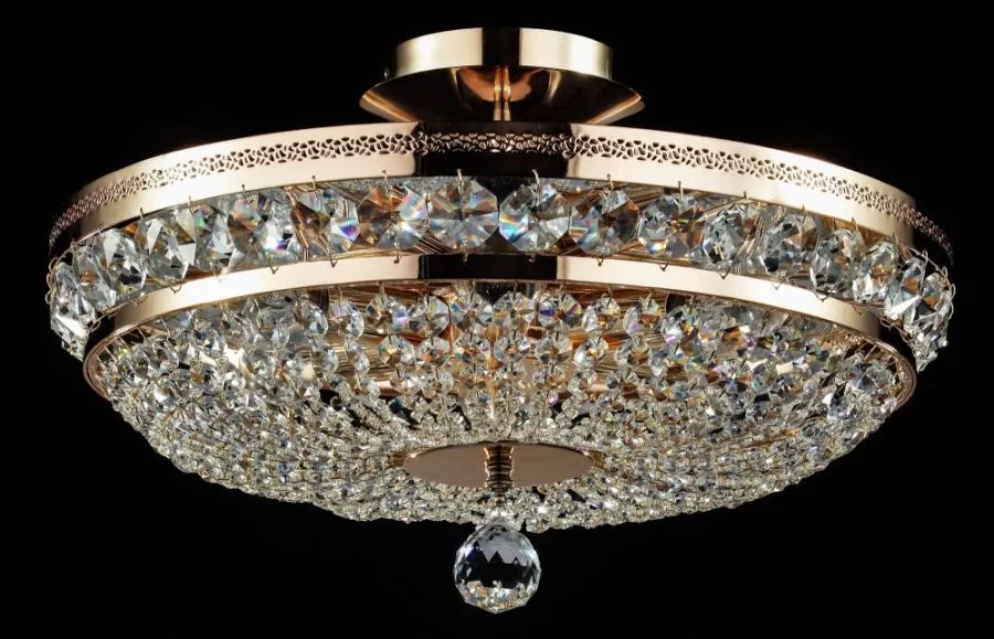 Maytoni Ottilia crystal ceiling lamp gold 43cm