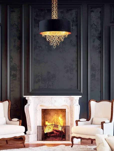 Sehr elegante Wohnzimmer Lampe in schwarz gold
