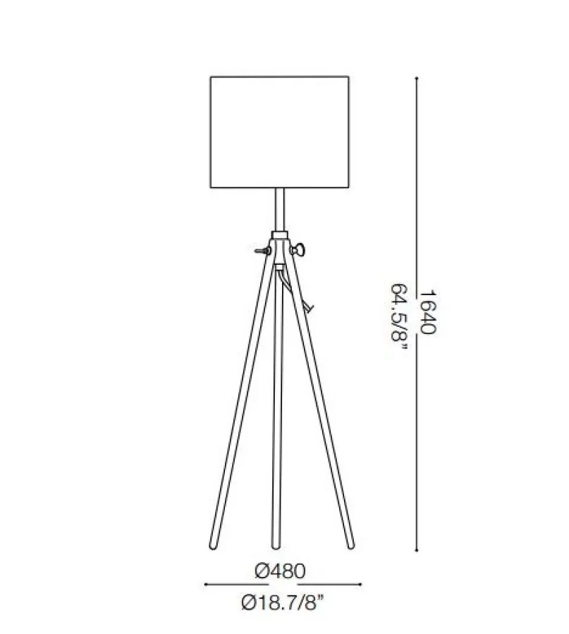 Ideal Lux York floor lamp tripod