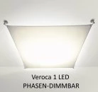 Große quadratische Stoff Deckenleuchte Blux Veroca 1 LED mit 170x170cm Segeltuch