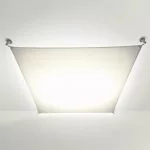Qaudratische Segeltuchlampe Veroca 2 mit T5 Leuchtstofflampen