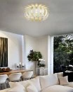 Round LED ceiling light Geo Ø:60cm in white/gold