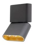 Modern ceiling spotlight in black-gold