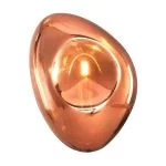 Trendige Glas Wandlampe in Hochglanz Kupfer