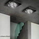 Braga LED ceiling lamp square Cristalli PL60 triangular