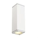 Eckige Aussen Wandlampe Theo uo-down out in weiss IP44