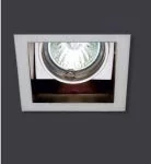 Square recessed spotlight Til nickel brushed