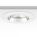 Round recessed ceiling spotlight white silver