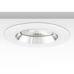 Round recessed ceiling spotlight white silver