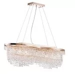 Ovale Kristall Pendellampe Toils in Gold