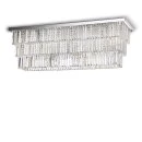Ideal Lux Martinez crystal ceiling lamp silver 103cm