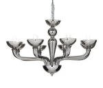Ideal Lux smoked glass chandelier Casanova