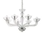 Ideal Lux clear glass chandelier Casanova