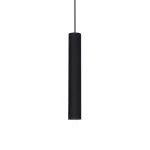 Black cylindrical pendant light Look