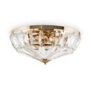 Beautiful crystal ceiling lamp in gold