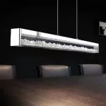 Dimmbare Kristall Pendellampe Cardito mit Weißlichtmischung