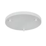 Round lamp suspension 3-fold in white