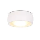 Small white LED ceiling lamp with rounded lampshade.