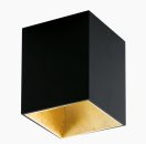 LED cube spotlight Polasso black/gold