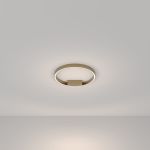 Golden LED ceiling lamp in ring shape Ø:40cm