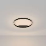 Schwarze LED Deckenlampe in Ringform Ø:60cm