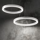 Weiße LED Ring-Pendelleuchte Oracle Round in weiß