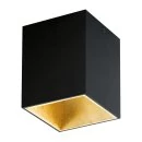 LED Deckenleuchte Würfel Polasso schwarz/gold