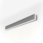 LED Wandleuchte p.forty in silber nach unten strahlend