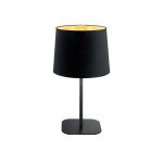 Schwarz-goldene Bettlampe Nordik H:48cm