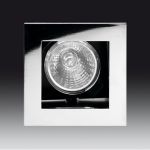 Square recessed spotlight Ref. 186 chrome