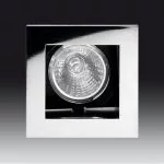 Square recessed spotlight Ref. 186 chrome