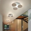 Round hallway ceiling lamp Nuvola Braga Ø35cm dove gray