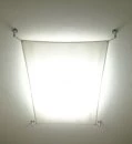 Rechteckige Stoff Deckenlampe 105x60cm mit weißen Segeltuch