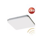 Eckige HF-Sensor Decken oder Wandleuchte 18W LED in warmweiss