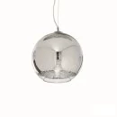 Ideal Lux glass pendant lamp Discovery chrome