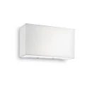 Square wall lamp with white fabric lampshade