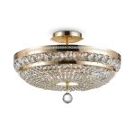Maytoni Ottilia crystal ceiling lamp gold 43cm
