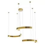 Goldene LED Pendelleuchte Lotus